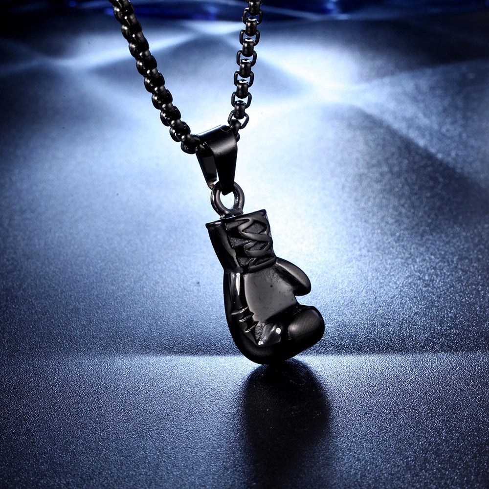 Wholesale Vintage Punk Fitness Boxing Gloves Stainless Steel Necklace